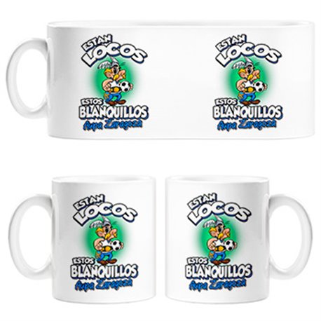 Taza parodia de Asteris para aficionados al fútbol de Zaragoza