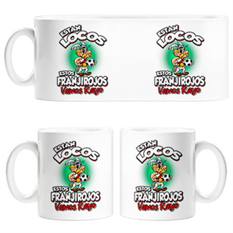 Taza parodia de Asteris para aficionados al fútbol del Rayo