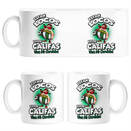 Taza parodia de Obelis para aficionados al fútbol de Córdoba