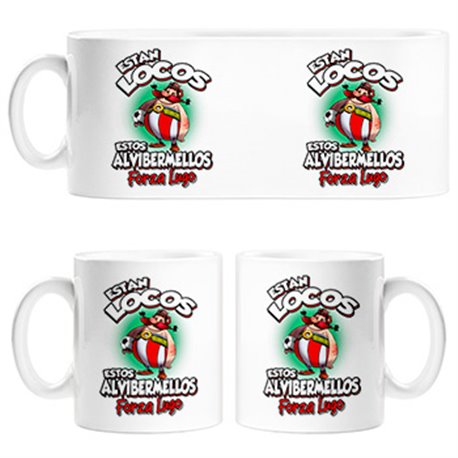 Taza parodia de Obelis para aficionados al fútbol de Lugo
