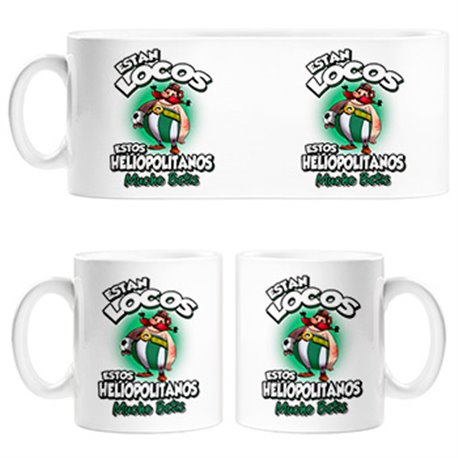 Taza parodia de Obelis para aficionados al fútbol del Betis