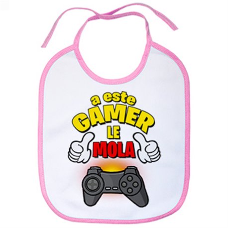 Babero frase a este gamer le mola jugar a la consola