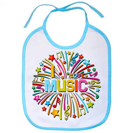 Babero I Love Music Party