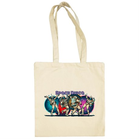 Bolsa de tela Space Disco astronauta baile