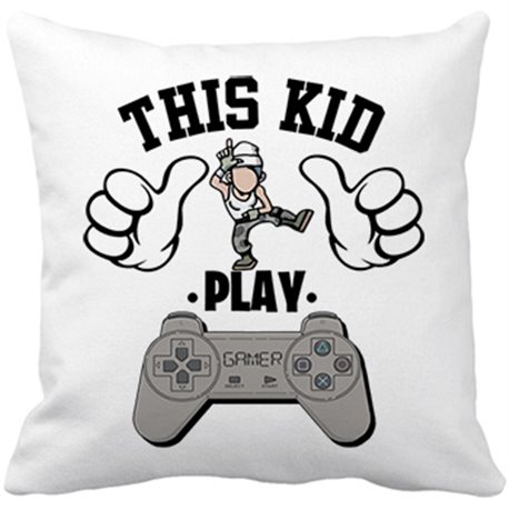 Cojín con relleno frase este chico gamer vicia al videojuego de la pose Take L Dab Floss This kid play