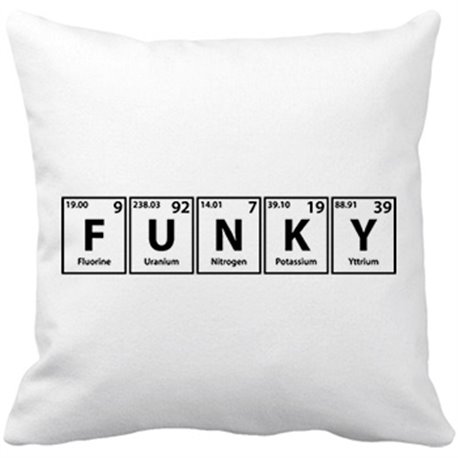Cojín con relleno Funky tabla periódica