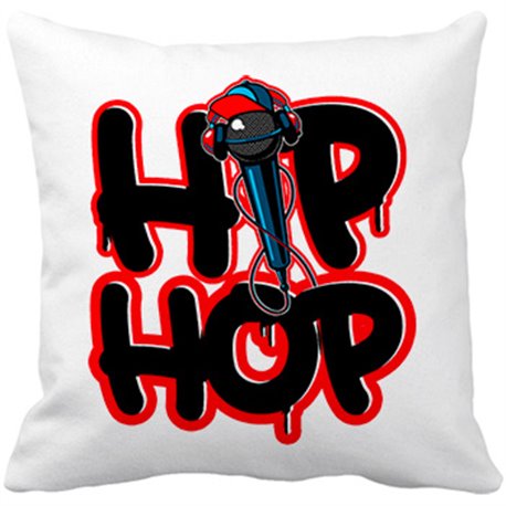 Cojín con relleno Hip Hop micrófono