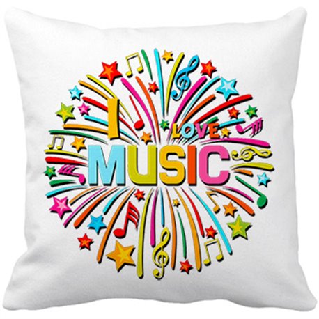 Cojín con relleno I Love Music Party