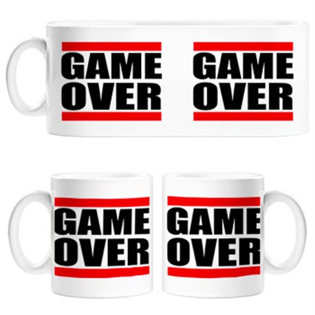 Taza para gamers frase fin del juego Game Over