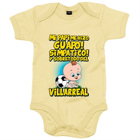 Body bebé mi papi me hizo guapo simpático y sobretodo aficionado al fútbol de Villarreal