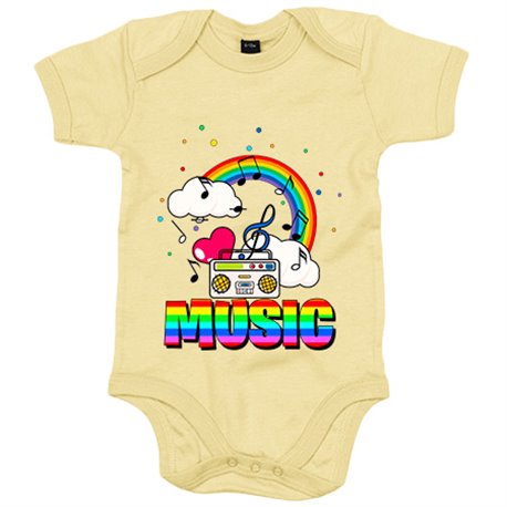 Body bebé Music radio arcoiris