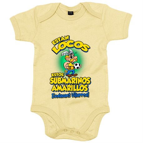 Body bebé parodia de Asteris para aficionados al fútbol de Villarreal