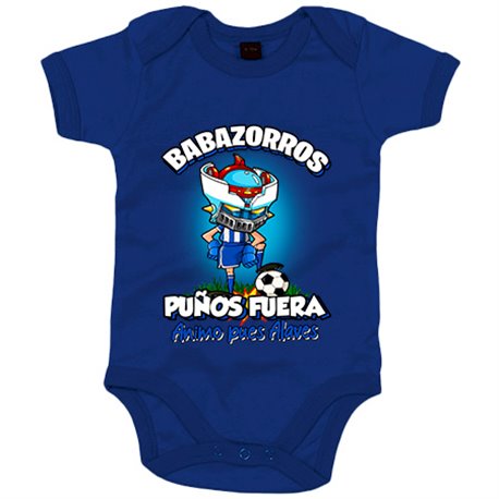 Body bebé frase babazorros puños fuera parodia robot de los 80 para nostálgicos futboleros