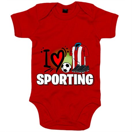 Body bebé para enamorado de su equipo de fútbol del Sporting