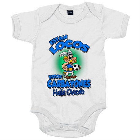 Body bebé parodia de Asteris para aficionados al fútbol de Oviedo