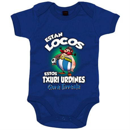 Body bebé parodia de Obelis para txuri urdines aficionados al fútbol