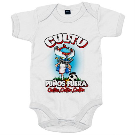 Body bebé frase cultu puños fuera parodia robot de los 80 para nostálgicos futboleros