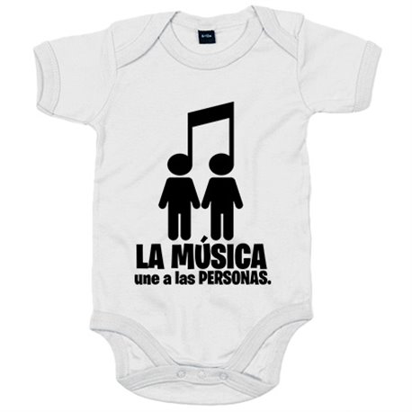 Body bebé La música une a las personas pareja chicos
