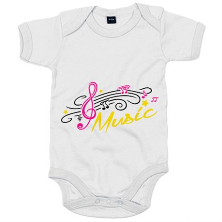 Body bebé notas de música