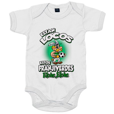 Body bebé parodia de Asteris para aficionados al fútbol de Elche