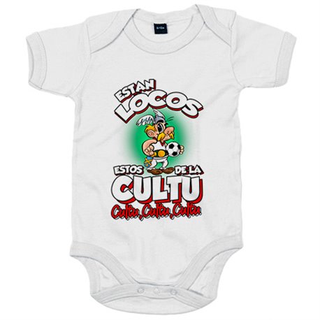 Body bebé parodia de Asteris para aficionados al fútbol de la Cultu