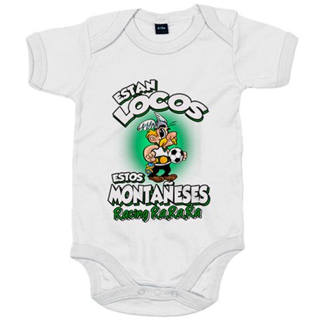 Body bebé parodia de Asteris para aficionados al fútbol del Racing