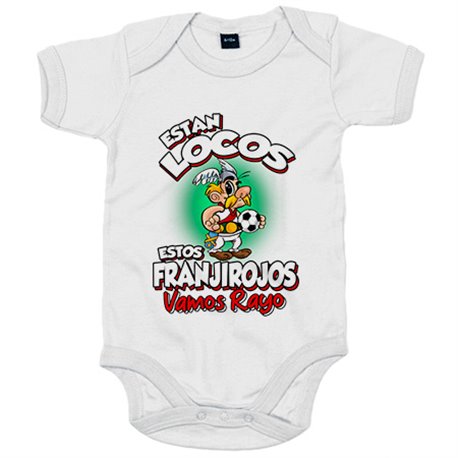 Body bebé parodia de Asteris para aficionados al fútbol del Rayo