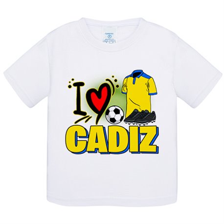 Camiseta bebé para enamorado de su equipo de fútbol de Cádiz