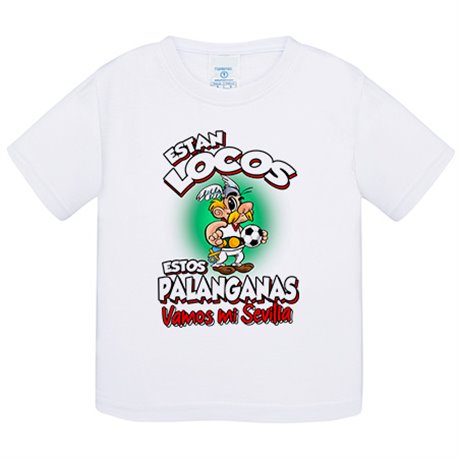 Camiseta bebé parodia de Asteris para aficionados al fútbol de Sevilla