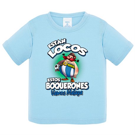 Camiseta bebé parodia de Obelis para aficionados al fútbol de Málaga