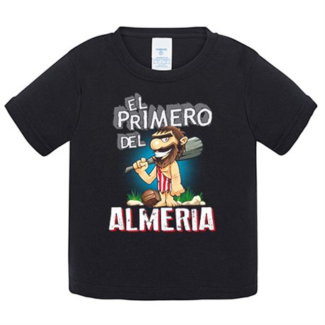 Camiseta bebé frase el primero del Almería para hincha de su equipo de fútbol