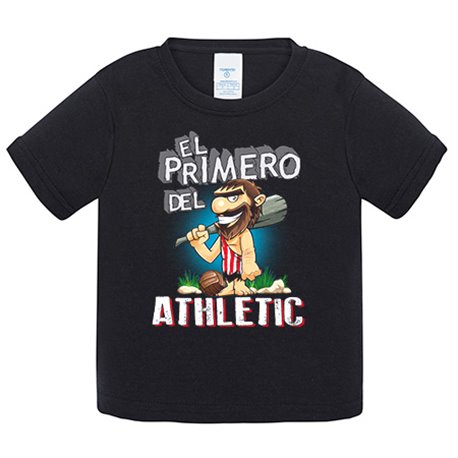 Camiseta bebé frase el primero del Athletic para hincha de su equipo de fútbol