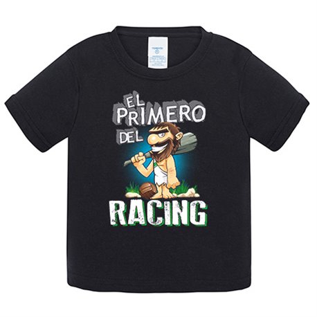 Camiseta bebé frase el primero del Racing para hincha de su equipo de fútbol