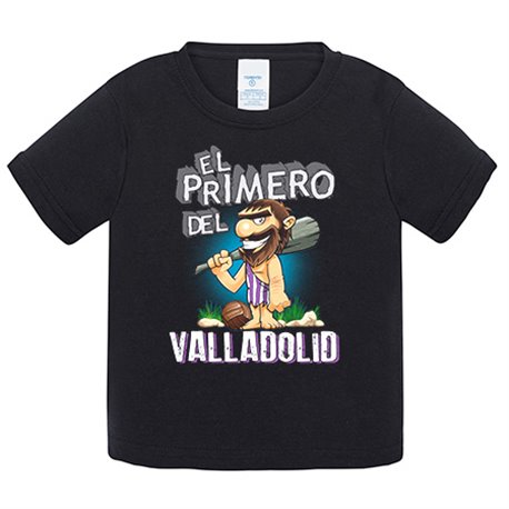 Camiseta bebé frase el primero del Valladolid para hincha de su equipo de fútbol