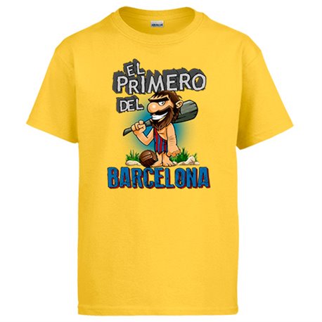 Camiseta frase el primero del Barcelona para hincha de su equipo de fútbol