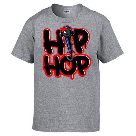 Camiseta Hip Hop micrófono