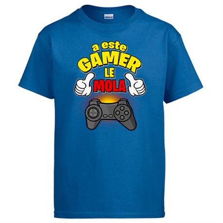 Camiseta frase a este gamer le mola jugar a la consola
