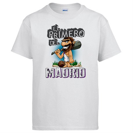 Camiseta frase el primero del Madrid para hincha de su equipo de fútbol