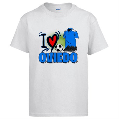 Camiseta para enamorado de su equipo de fútbol de Oviedo