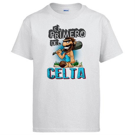 Camiseta frase el primero del Celta para hincha de su equipo de fútbol