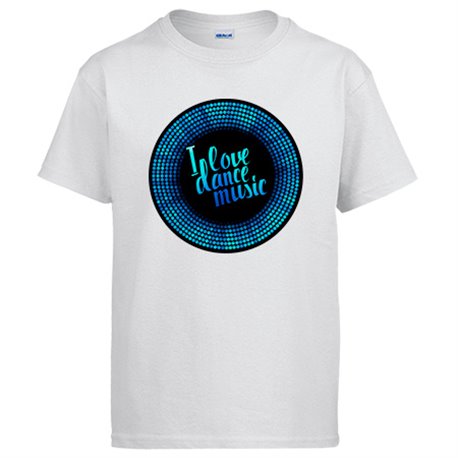 Camiseta I Love Dance Music Disco