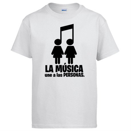Camiseta La música une a las personas pareja chicas