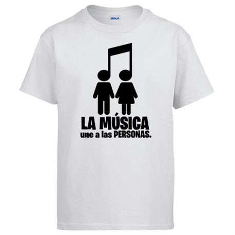 Camiseta La música une a las personas pareja chico chica