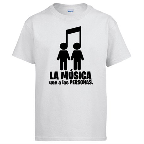 Camiseta La música une a las personas pareja chicos