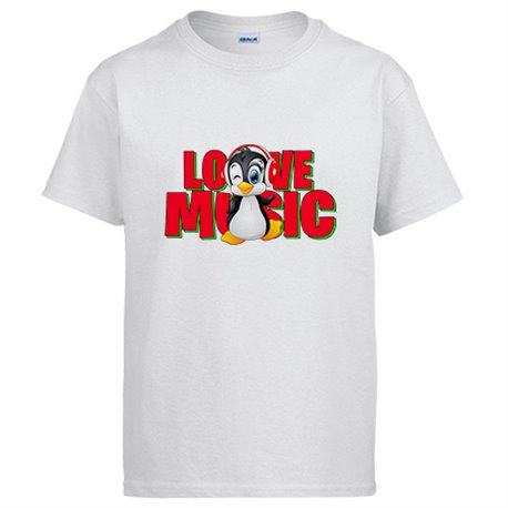 Camiseta Love Music pinguino