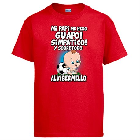 Camiseta mi papi me hizo guapo simpático y sobretodo aficionado al fútbol de Lugo