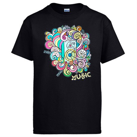 Camiseta música por los altavoces