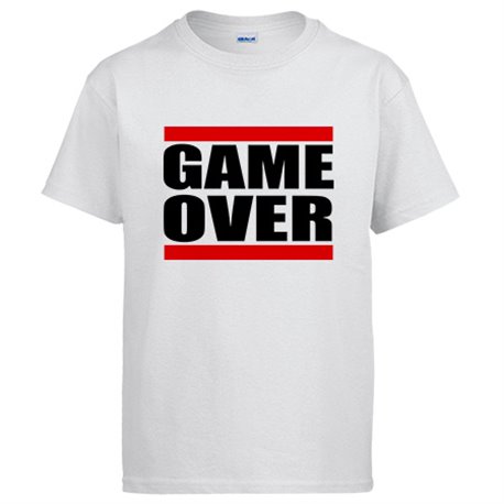 Camiseta para gamers frase fin del juego Game Over