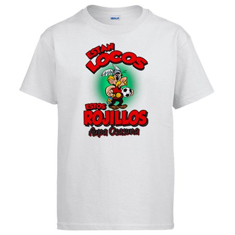 Camiseta parodia de Asteris para rojillos aficionados al fútbol de Pamplona