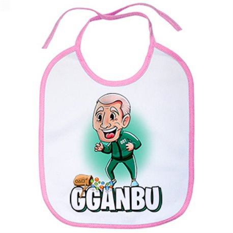 Babero parodia gganbu del juego de las canicas del calamar